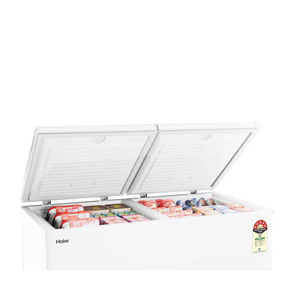 Haier Deep Freezer 500L, Hard Top Convertible Double Door (White)